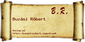 Buzási Róbert névjegykártya